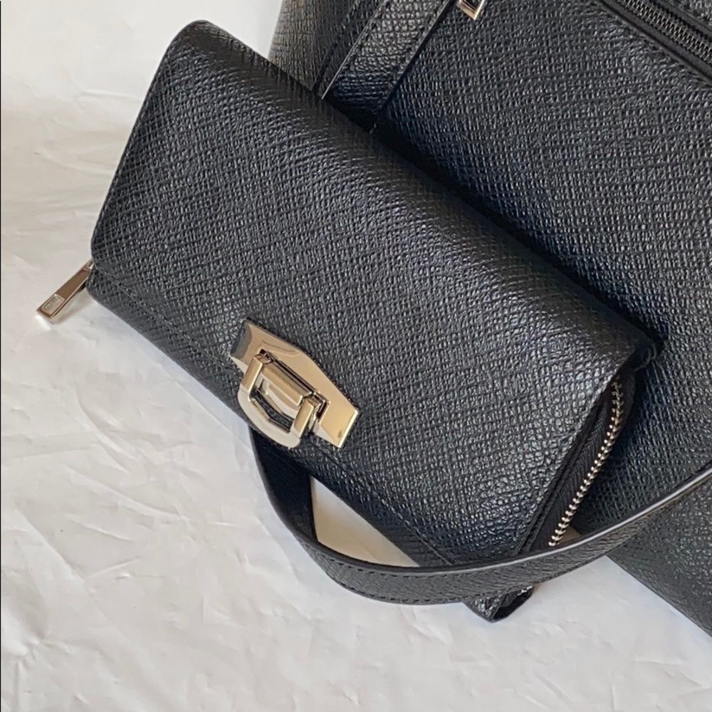 New Fashion pebbled black large shoulder bag set - Picture 4 of 13